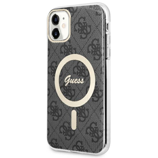 Guess GUHMN61H4STK iPhone 11 6.1" melns/melns cietais apvalks 4G MagSafe