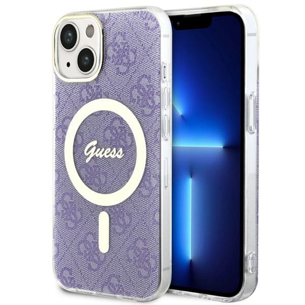 Guess GUHMP14MH4STU iPhone 14 Plus 6.7" violets/violets cietais apvalks 4G Magnētiskais