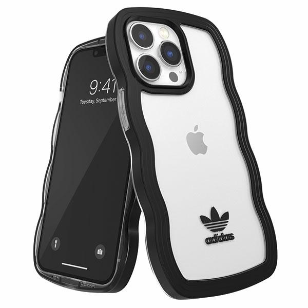 Adidas OR Viedtālruņa apvalks Wavy iPhone 13 Pro /13 6.1" melna-caurspīdīga/melna-caurspīdīga 51900