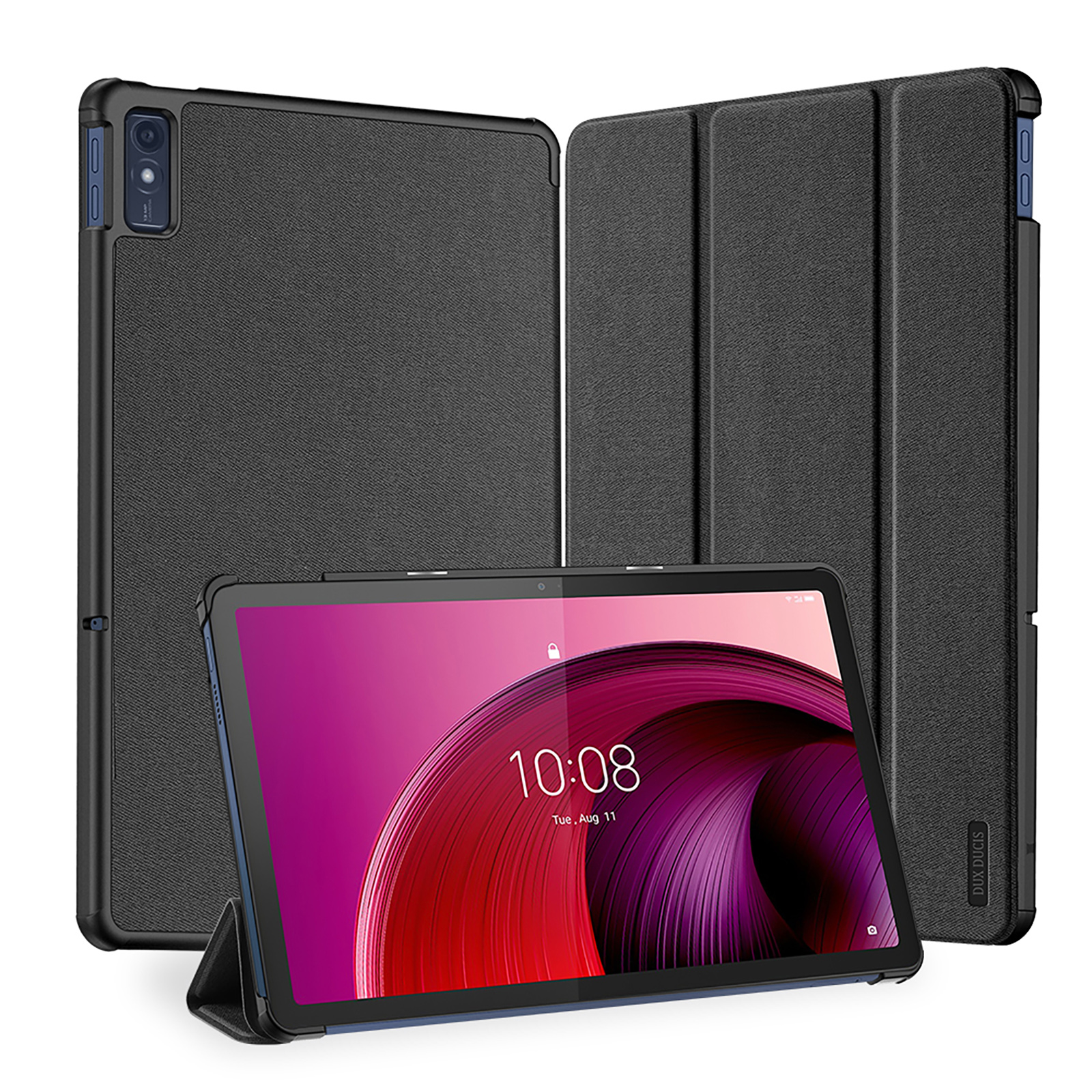 Dux Ducis Domo viedais miega apvalks Lenovo Tab M10 10.6'' planšetdatoram - melns