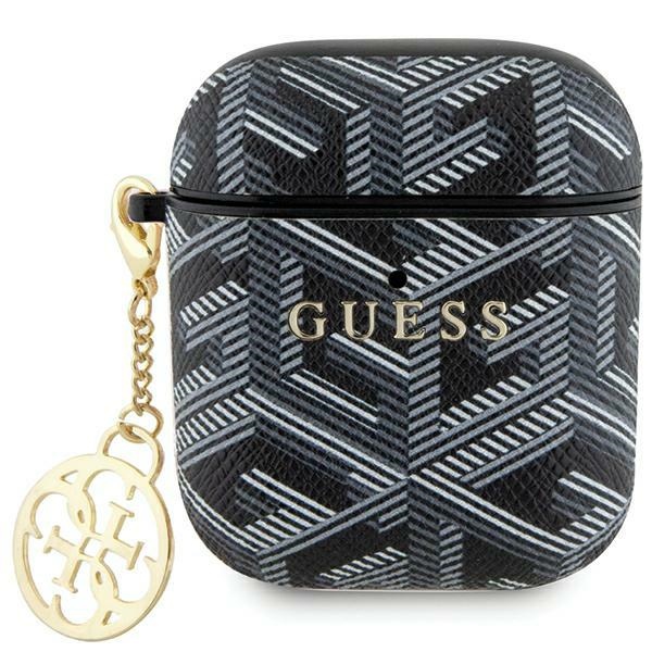 Guess GUA2PGCE4CK AirPods 1/2 apvalks – melns GCube Charm