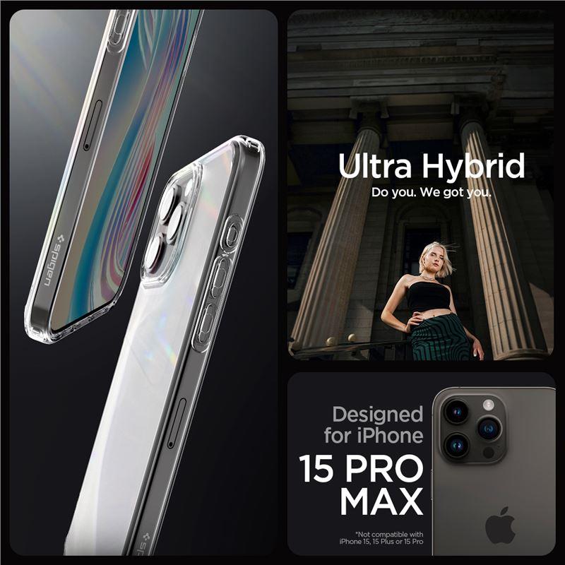 Spigen Ultra Hybrid viedtālruņa apvalks iPhone 15 Pro Max - caurspīdīgs matēts