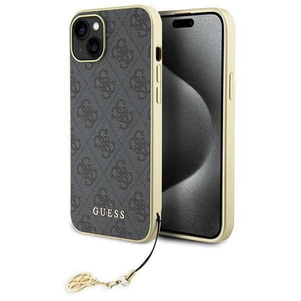 Guess 4G Charms Collection viedtālruņa apvalks iPhone 15 Plus - pelēks