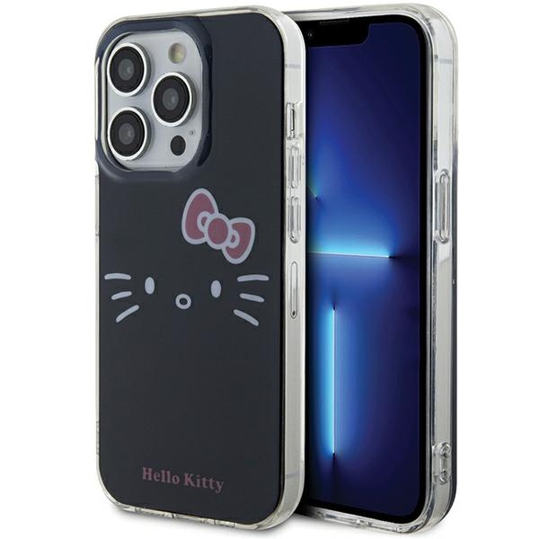 Hello Kitty IML Kitty Face viedtālruņa apvalks iPhone 13 Pro / 13 - melns