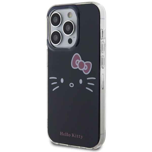 Hello Kitty IML Kitty Face viedtālruņa apvalks iPhone 13 Pro Max - melns