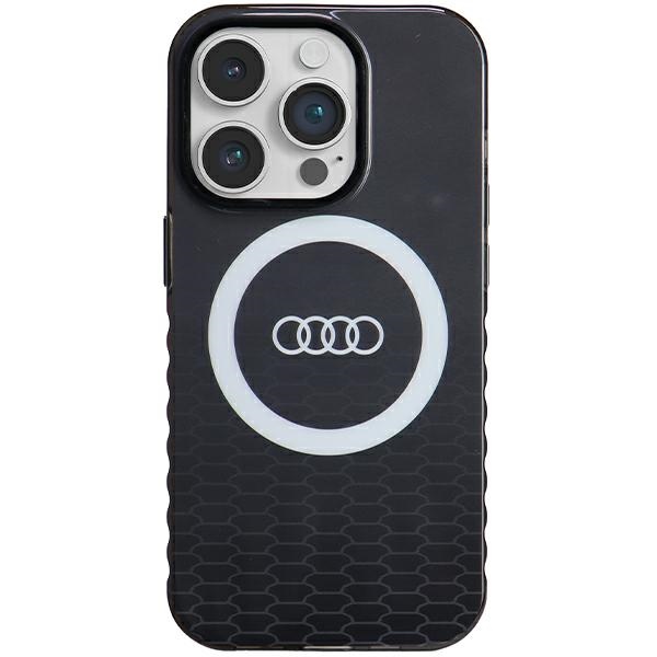 Audi IML Big Logo Magnētiskais apvalks iPhone 14 Pro - melns