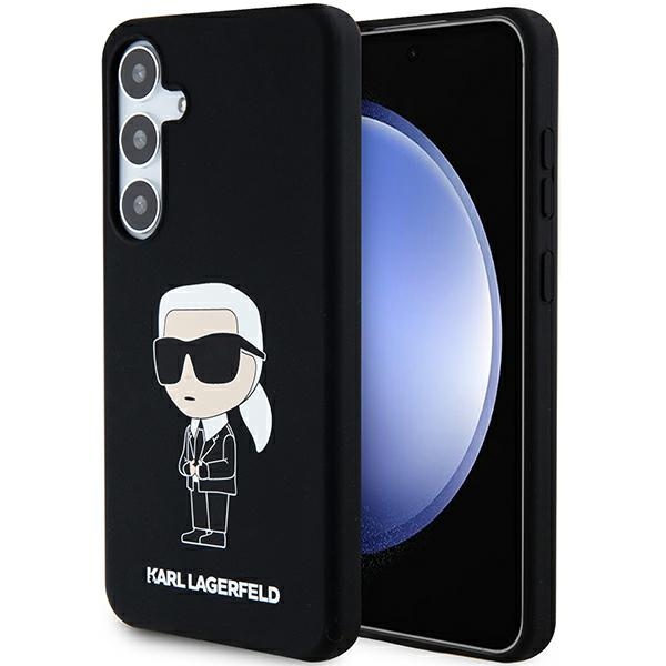Karl Lagerfeld silikona Ikonik viedtālruņa apvalks Samsung Galaxy S24 - melns