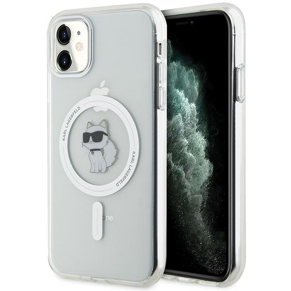 Karl Lagerfeld IML Choupette MagSafe apvalks iPhone 11 / Xr - caurspīdīgs