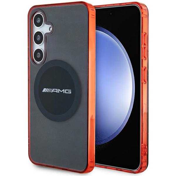 AMG caurspīdīgs divkrāsu MagSafe apvalks Samsung Galaxy S24 - melns