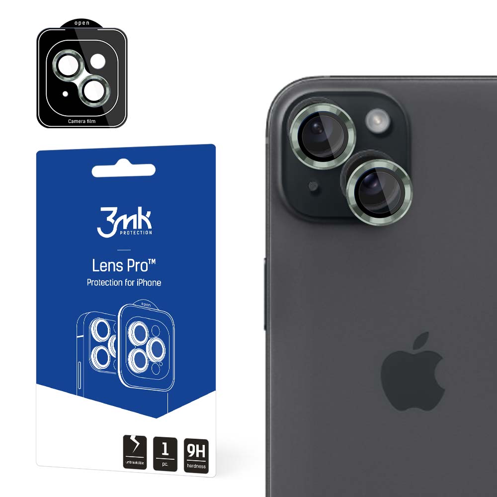 3mk Lens Protection Pro kameras aizsargs iPhone 15 Plus - zaļa