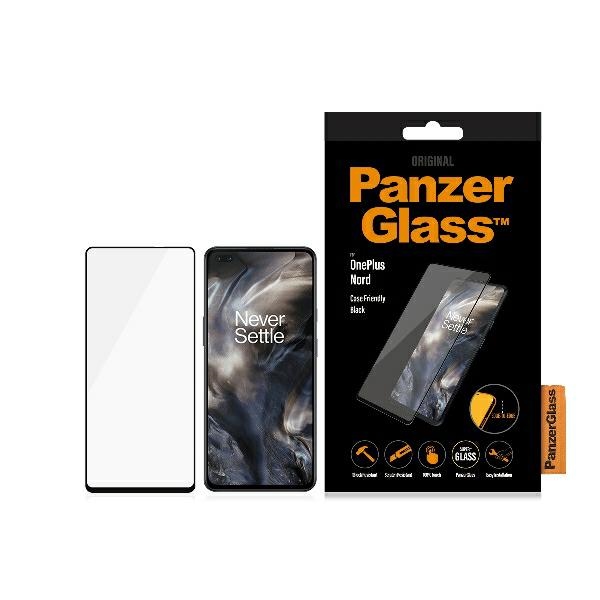 PanzerGlass E2E Super+ aizsargstikls OnePlus Nord - ar melnu rāmi