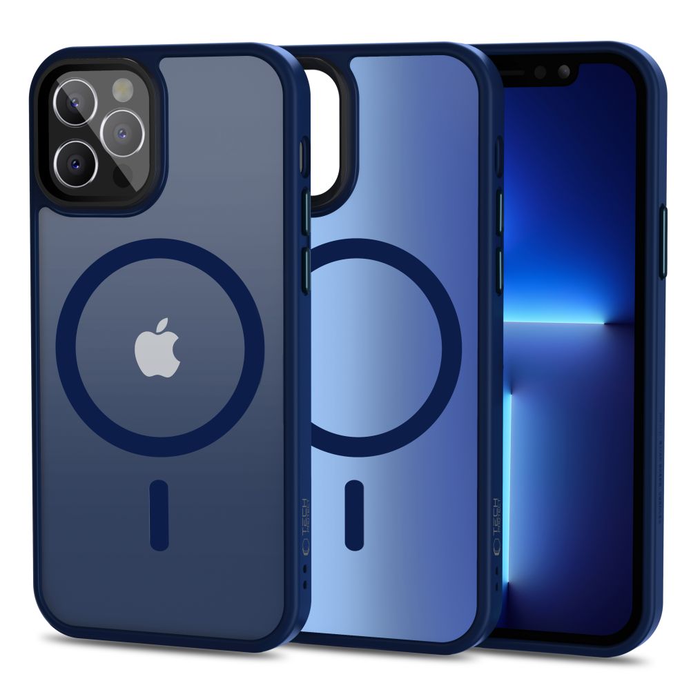 Tech-Protect MagMat Magnētiskais viedtālruņa apvalks iPhone 12 / 12 Pro - matēts tumši zils