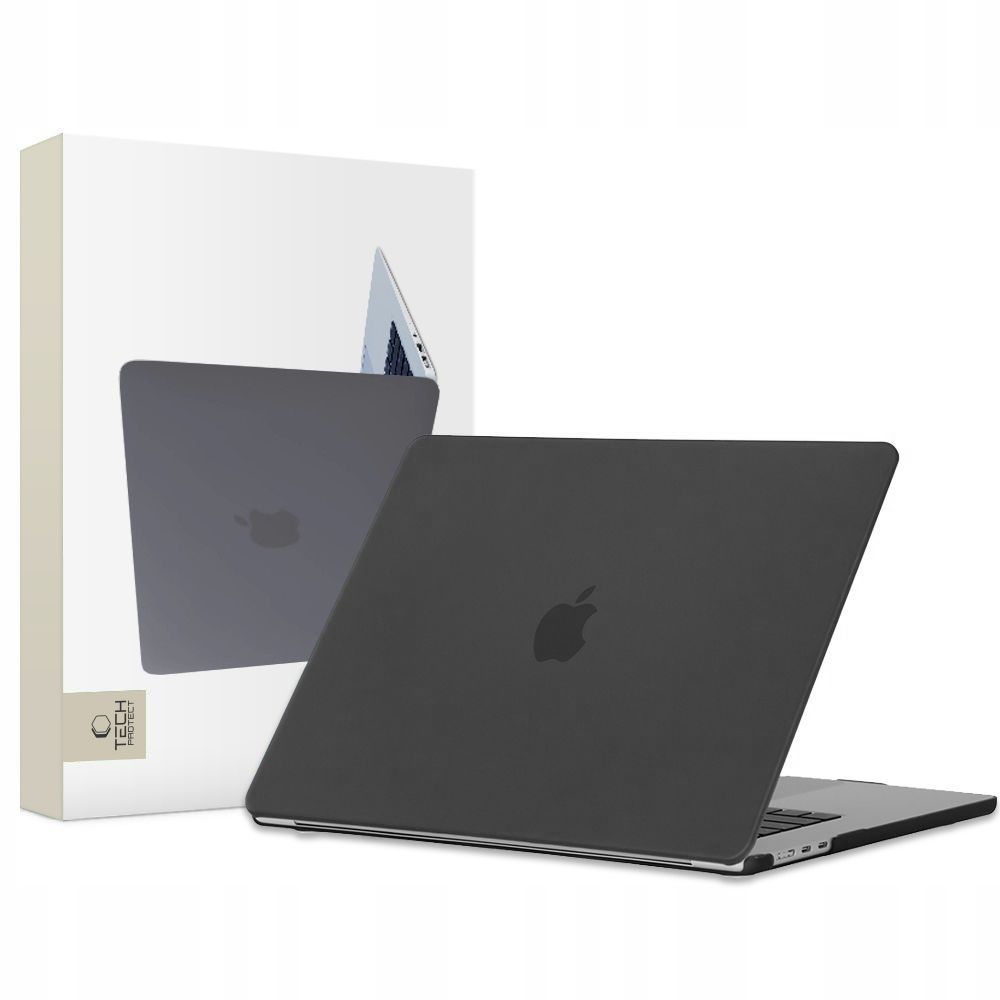 Tech-Protect SmartShell viedtālruņa apvalks MacBook Air 15" M2 / M3 / 2023-2024 - matēts melns