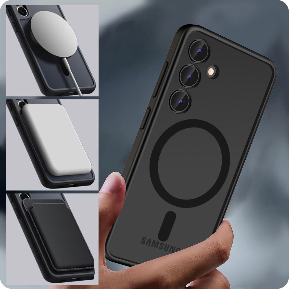 Tech-Protect MagMat Magnētiskais viedtālruņa apvalks Samsung Galaxy S24 - Matēts melns