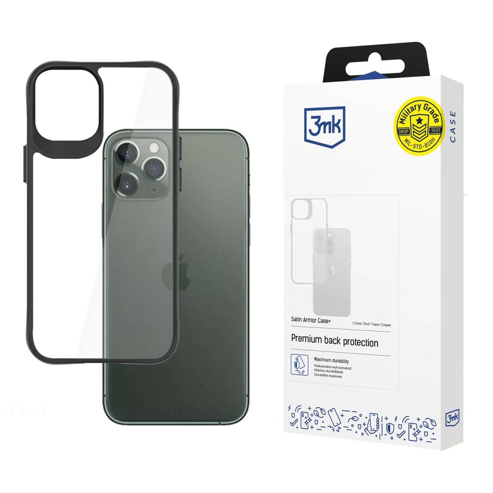 3mk Satin Armor Case+ viedtālruņa apvalks iPhone 11 Pro - caurspīdīgs