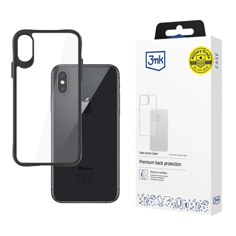 3mk Satin Armor Case+ viedtālruņa apvalks iPhone X / XS - caurspīdīgs