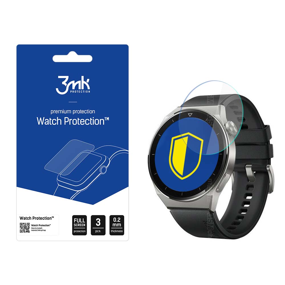 3mk Watch Protection™ v. FlexibleGlass hibrīda stikls Huawei Watch GT 3 Pro 46 mm pulkstenim
