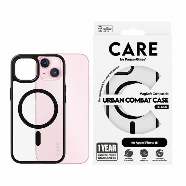 CARE by PanzerGlass Urban Combat Magnētiskais viedtālruņa apvalks iPhone 15 - melns