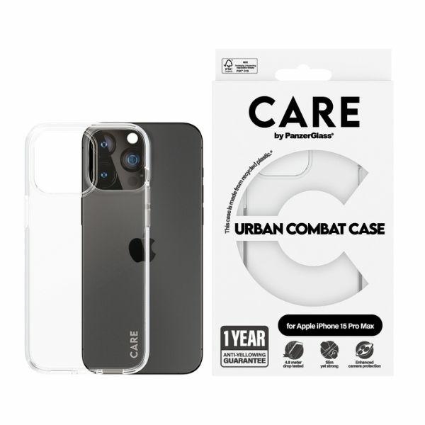 CARE by PanzerGlass Urban Combat viedtālruņa apvalks iPhone 15 Pro Max - caurspīdīgs