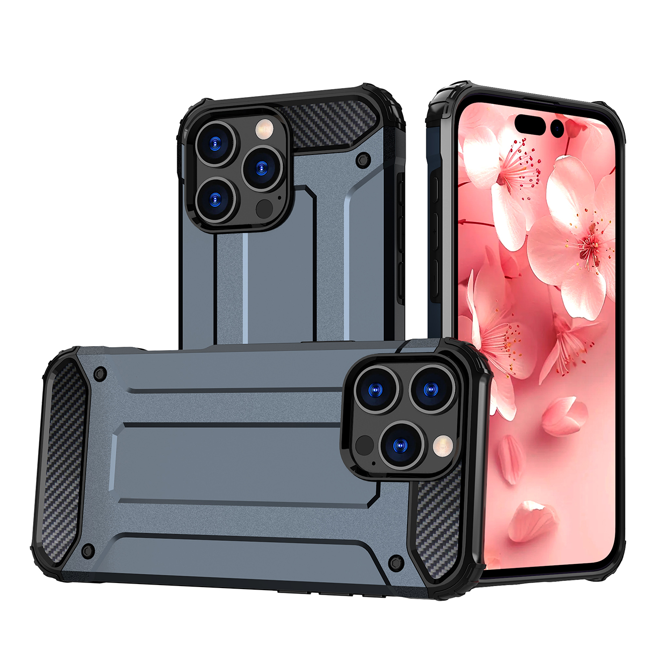 Hybrid Armor viedtālruņa apvalks iPhone 16 Pro - zils