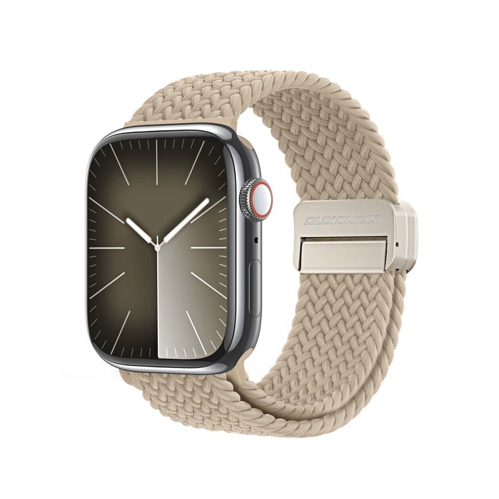 DUX DUCIS MIXTURE PRO elastīgā pītā pulksteņa siksna Apple Watch 42/44/45/49 mm smilškrāsas