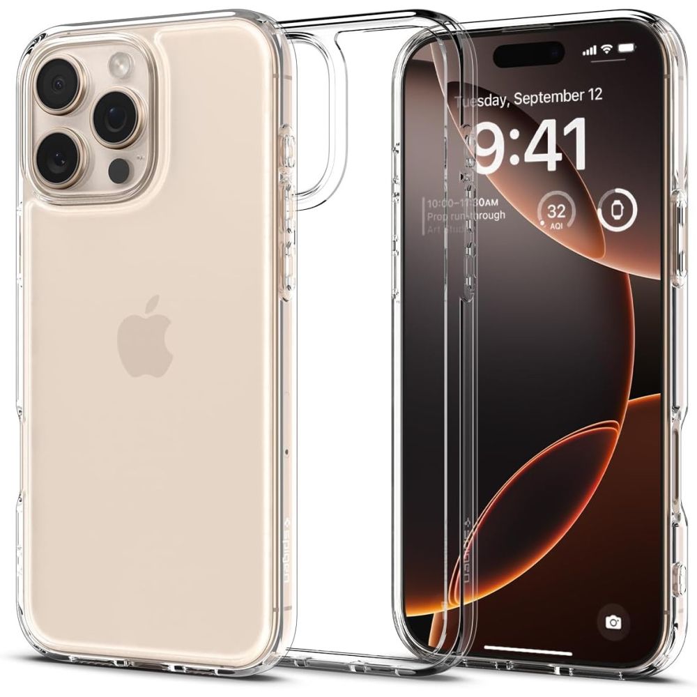 Spigen Ultra Hybrid viedtālruņa apvalks iPhone 16 Pro - caurspīdīgs