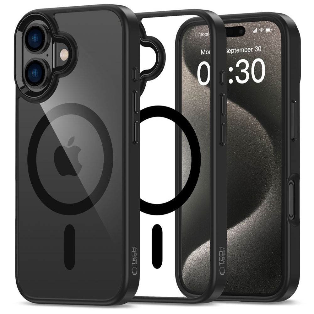Tech-Protect MagMat Magnētiskais viedtālruņa apvalks iPhone 16 - caurspīdīgs