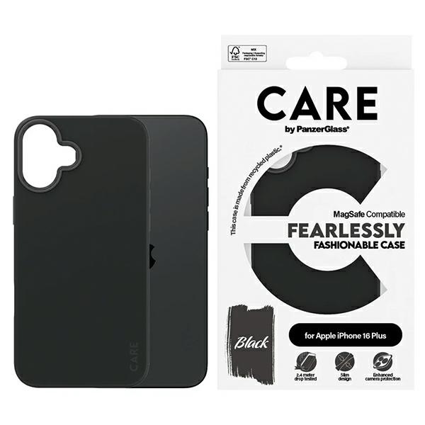 CARE by PanzerGlass modes viedtālruņa apvalks iPhone 16 Plus 6.7" melns Magnētiskais 1379