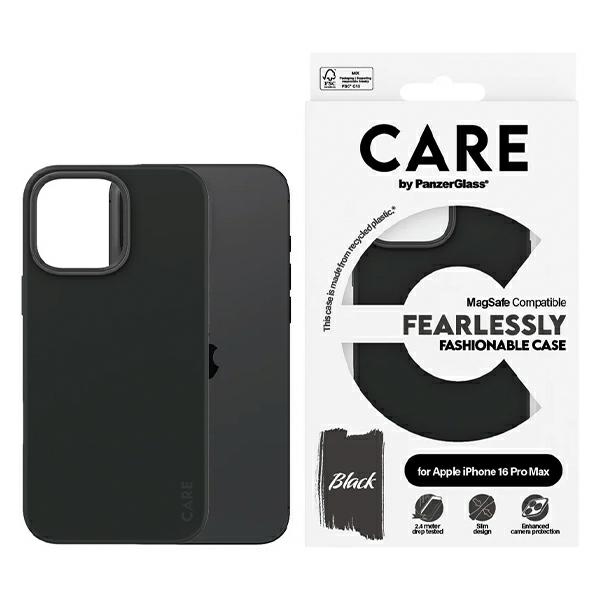CARE by PanzerGlass Modes viedtālruņa apvalks iPhone 16 Pro Max 6.9" melns/melns Magnētiskais 1380