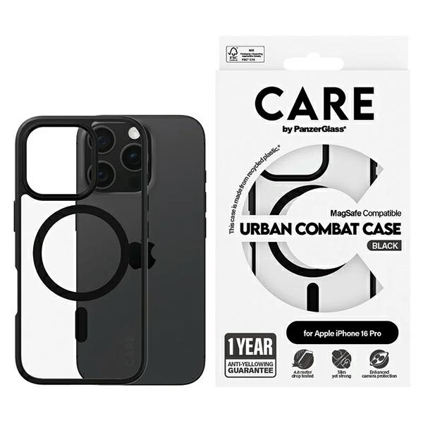 CARE by PanzerGlass Flagship Urban viedtālruņa apvalks iPhone 16 Pro 6.3" Magnētiskais 1358