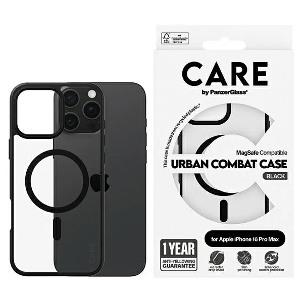 CARE by PanzerGlass Flagship Urban viedtālruņa apvalks iPhone 16 Pro Max 6.9" Magnētiskais 1360