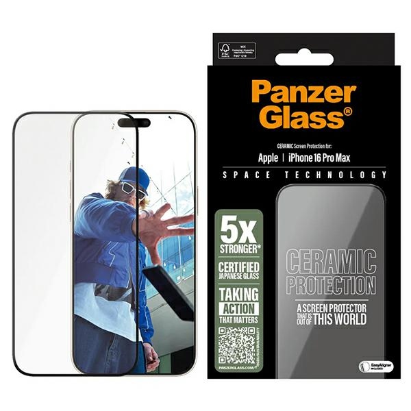 PanzerGlass Keramiskais aizsargstikls iPhone 16 Pro Max 6.9" Īpaši platais pielietojums 2856