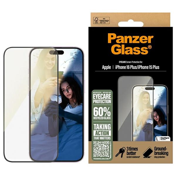 PanzerGlass EyeCare aizsargstikls iPhone 16 Plus 6.7" Īpaši platais pielietojums 2867