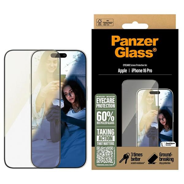 PanzerGlass EyeCare aizsargstikls iPhone 16 Pro 6.3" Īpaši platais pielietojums 2866