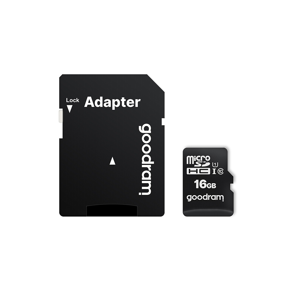 GoodRam atmiņas karte 16GB microSDHC cl. 10 UHS-I + adapteris