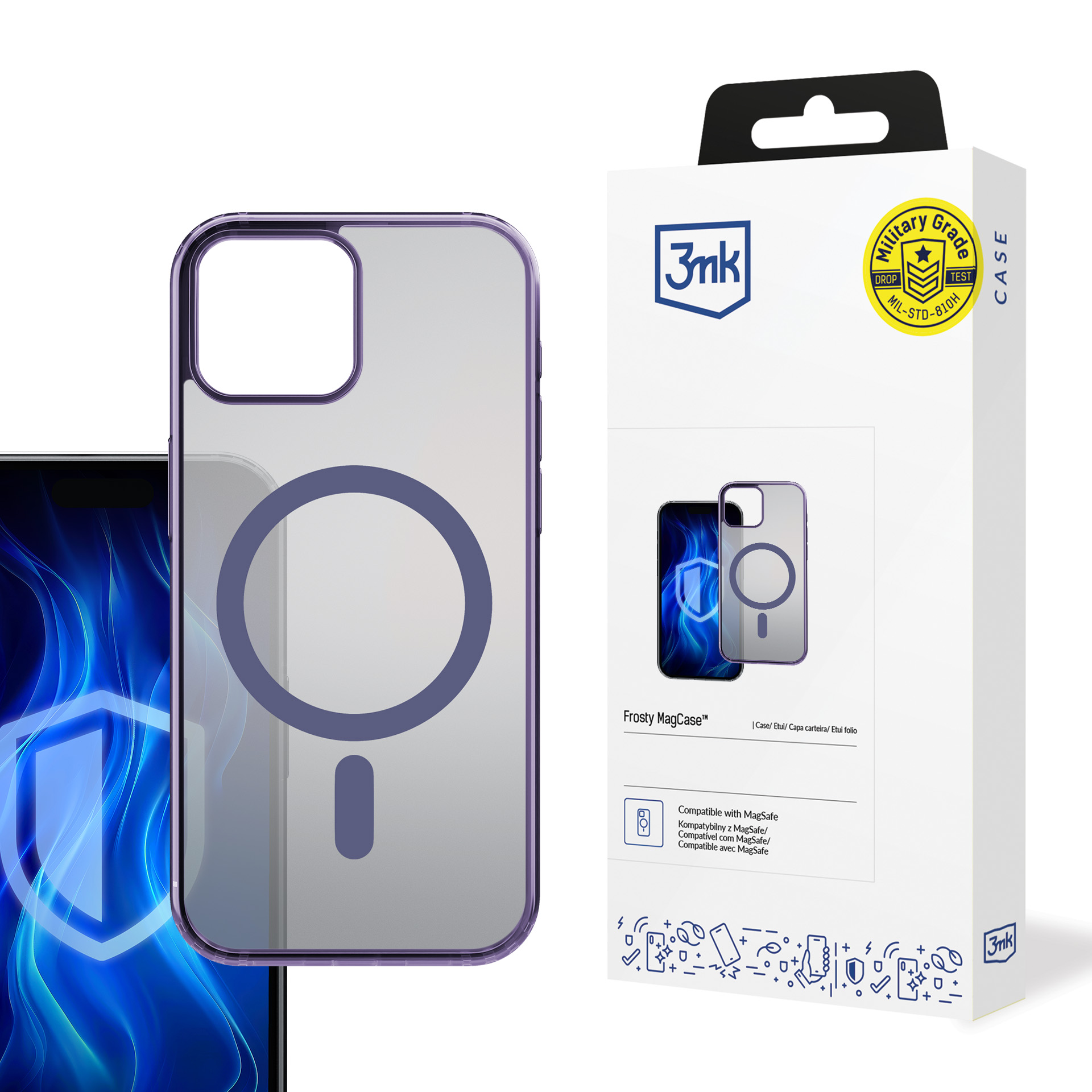 3mk Frosty MagCase violets viedtālruņa apvalks Apple iPhone 14 Plus - violets
