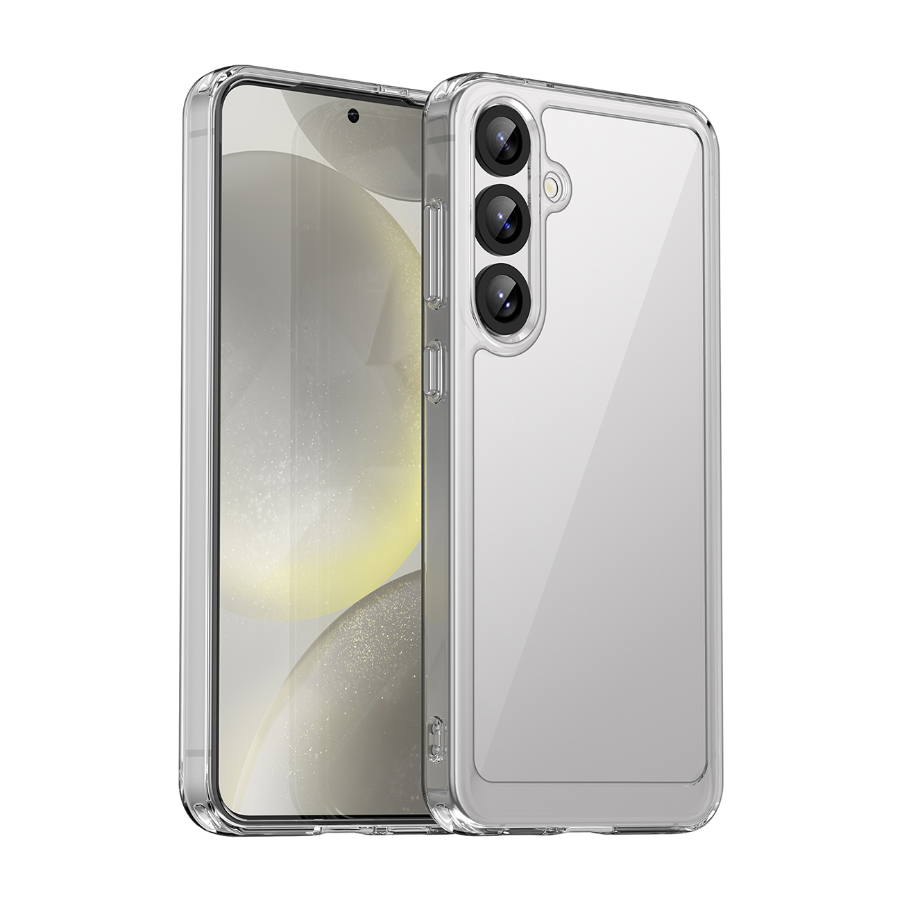 Kosmosa apvalks ar želejas rāmi Samsung Galaxy S25+ - caurspīdīgs