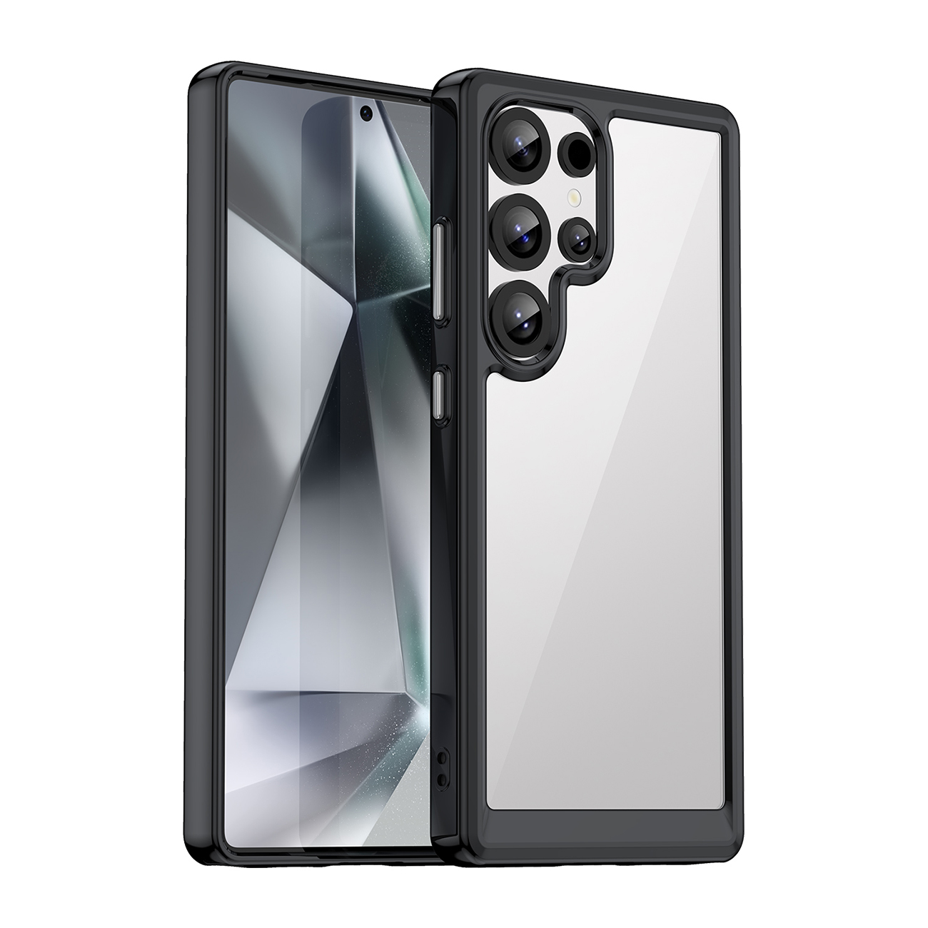 Viedtālruņa apvalks (m) ar Gel Frame Samsung Galaxy S25 Ultra - melns (m)