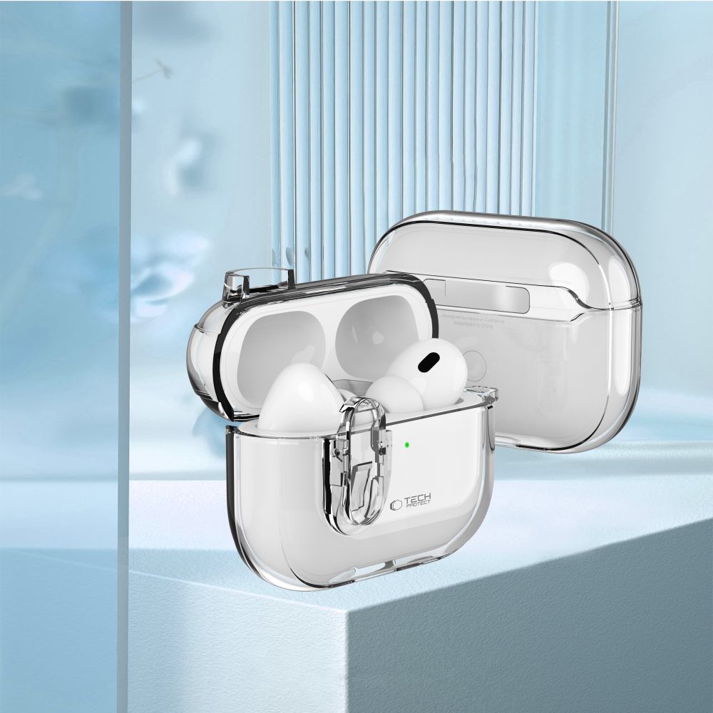 Tech-Protect Slim Hook apvalks AirPods 1 / 2 (m) - skaidrs