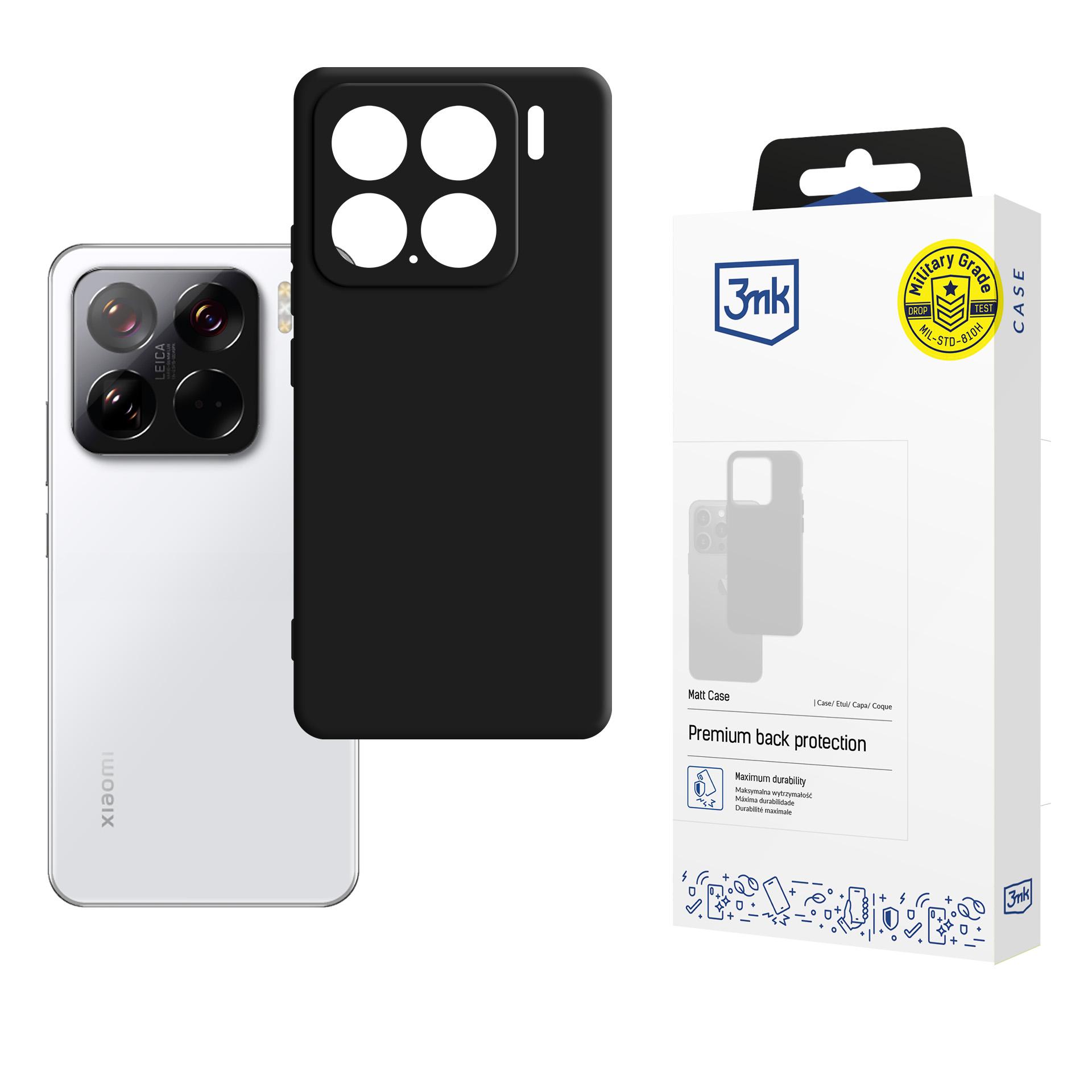 3mk Matētais viedtālruņa apvalks Xiaomi 15 - melns