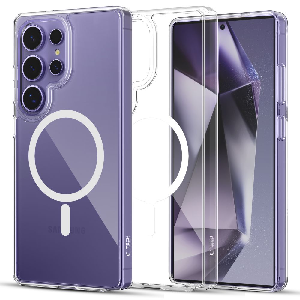 Tech-Protect FlexAir Hybrid Magnētiskais viedtālruņa apvalks Samsung Galaxy S25 Ultra - Caurspīdīgs