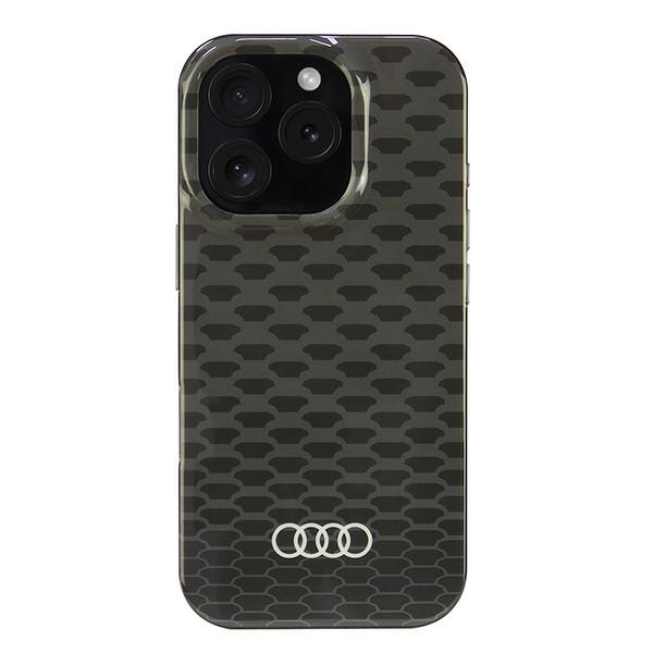 Audi IML Izšuvuma raksts Magnētiskais iPhone 16 Pro 6.3" melns/melns cietais apvalks AU-IMLMIP16P-Q5/D3-BK