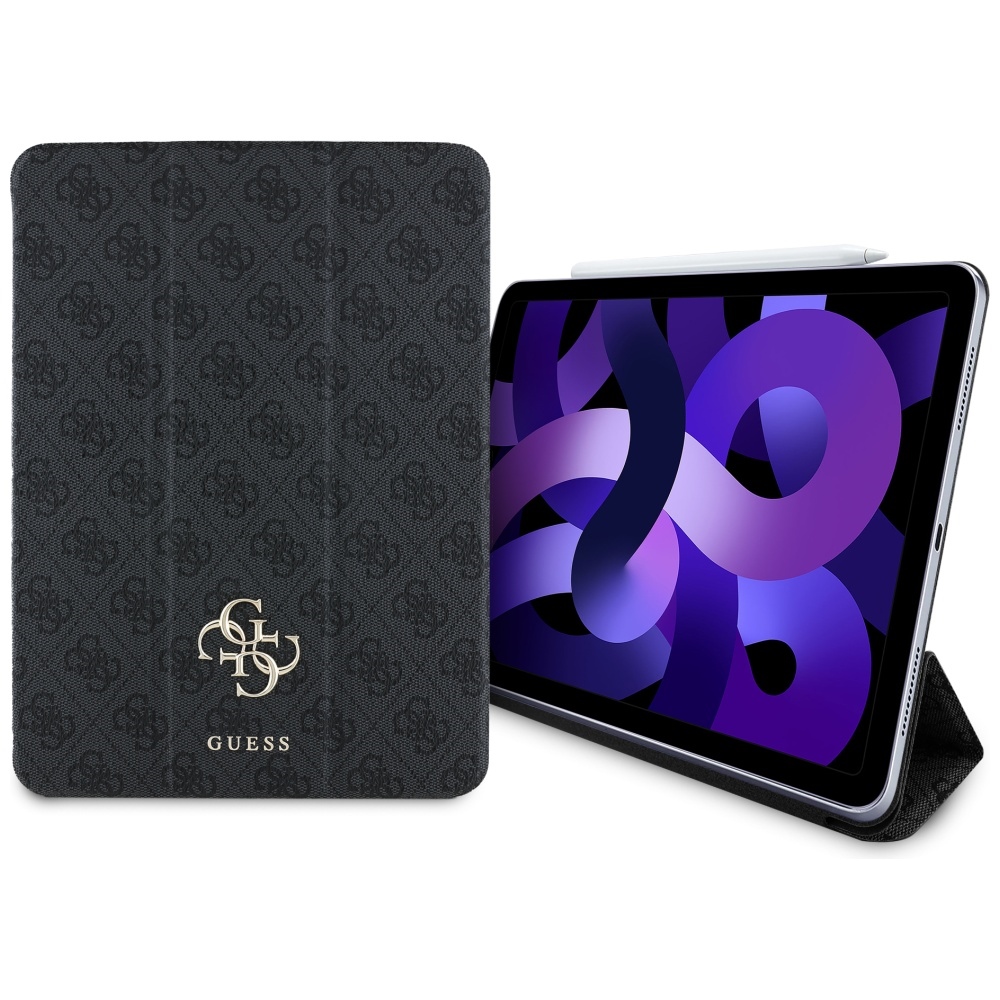 Guess GUFC11RM24PS4SGK iPad Air 11" 2024 melns/melns Magnētiskais 4G Liels Logotips