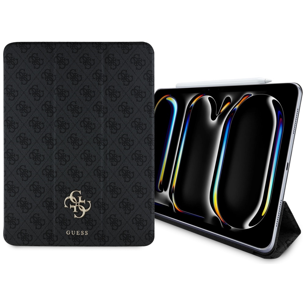 Guess GUFC13PM24PS4SGK iPad Pro 13" 2024 melns/melns Magnētiskais 4G Liels Logotips