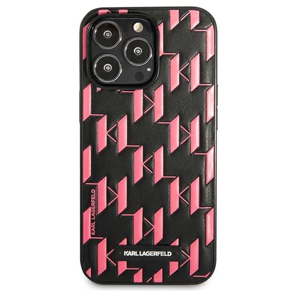 Karl Lagerfeld Monogrammas plāksnes viedtālruņa apvalks iPhone 13 Pro Max 6.7" - rozā