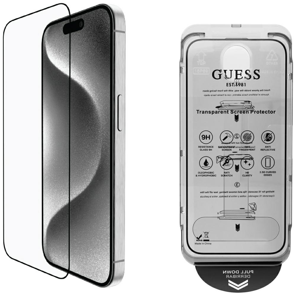 Guess BP Rhinestone 2in1 aizsargstikla un kameras objektīva komplekts iPhone 16 Pro Max - zelta