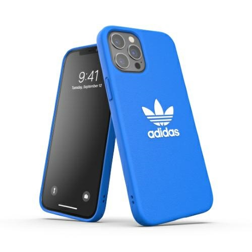 Adidas OR veidots apvalks Basic iPhone 12 Pro Max - zila un balta