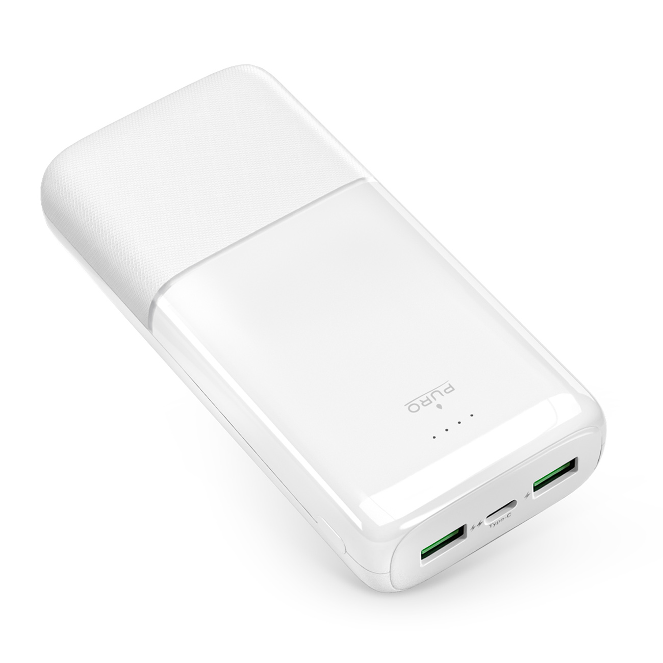 Portatīvais lādētājs Puro DAILY 20 PLUS 20000mAh 2x USB-A / 1x USB-C 22.5W PD AFC - balta
