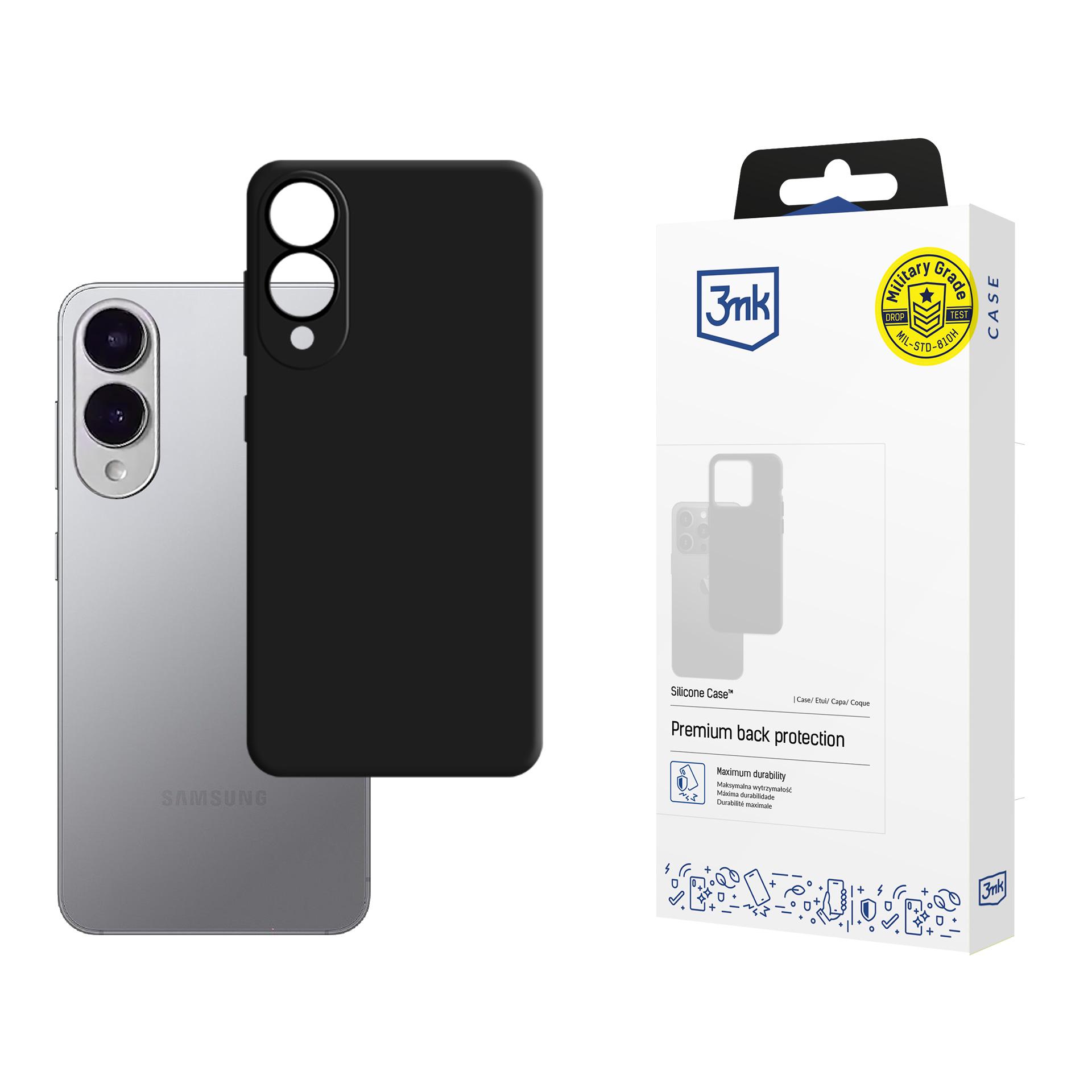 3mk silikona viedtālruņa apvalks Samsung Galaxy S25 Edge - melns