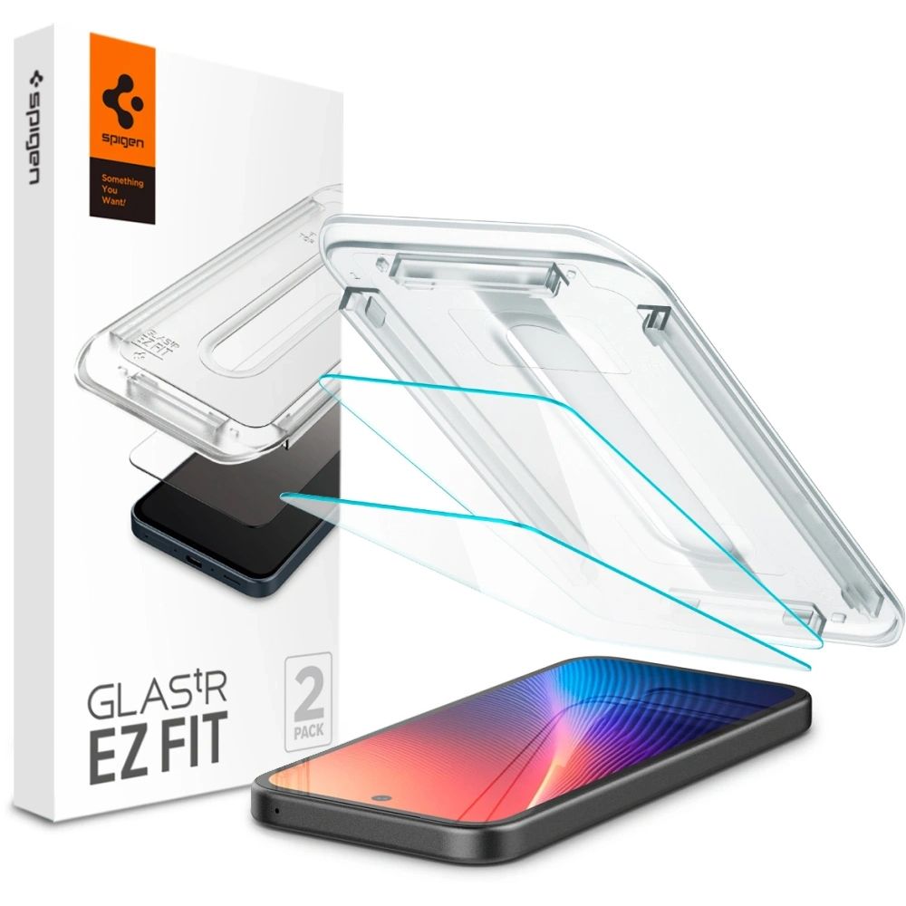 Spigen Glas.TR "Ez Fit" rūdītā stikla komplekts (2 gab.) Google Pixel 9A - caurspīdīgs